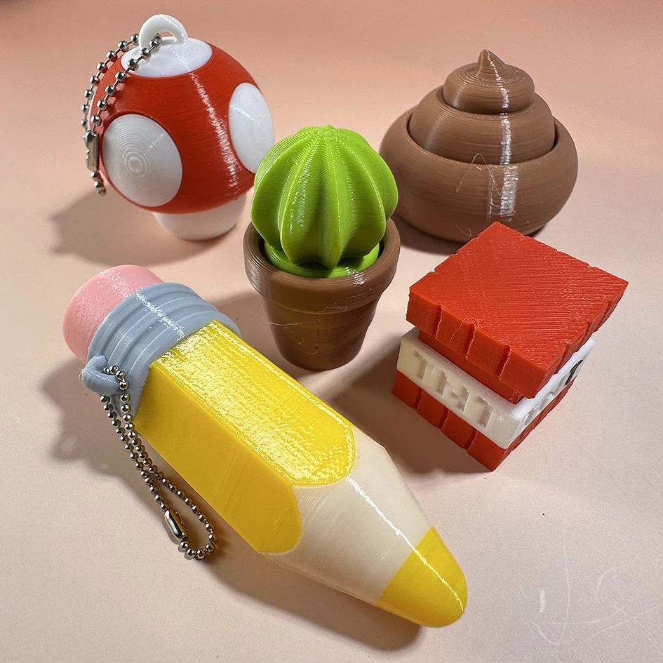 Calming Keychain Keys Finger Button Anti-stress Toys Pencil Game Controller UFO Funny Decompression Gifts for Children Adults image 2