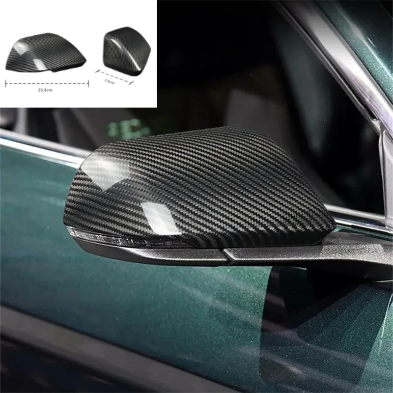 

2PCS North American Version For Ford Mustang 2015 - 2020 Side Wing Mirror Cover Caps Carbon Fiber Rearview Mirror Case Cover
