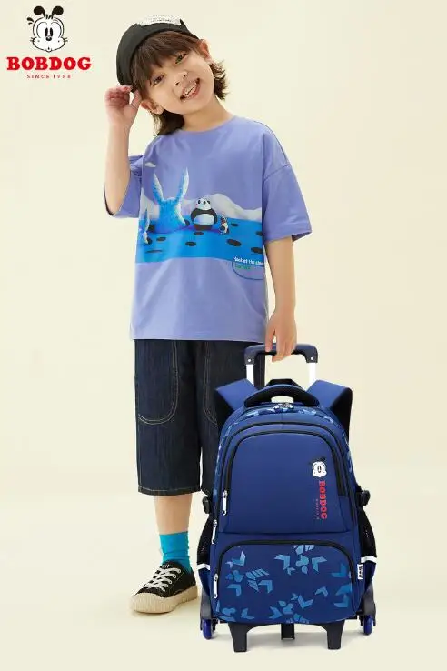 kids school wheeled backpack bag for boys school trolley bags For boys children school backpack on wheels School Rolling Bags