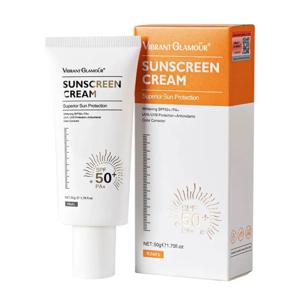 

Sunscrean Cream SPF50+ Anti-Aging Uv Whitening Brighten Skin Skin 50g Care Moisturizing Protection Body Repair F9C1