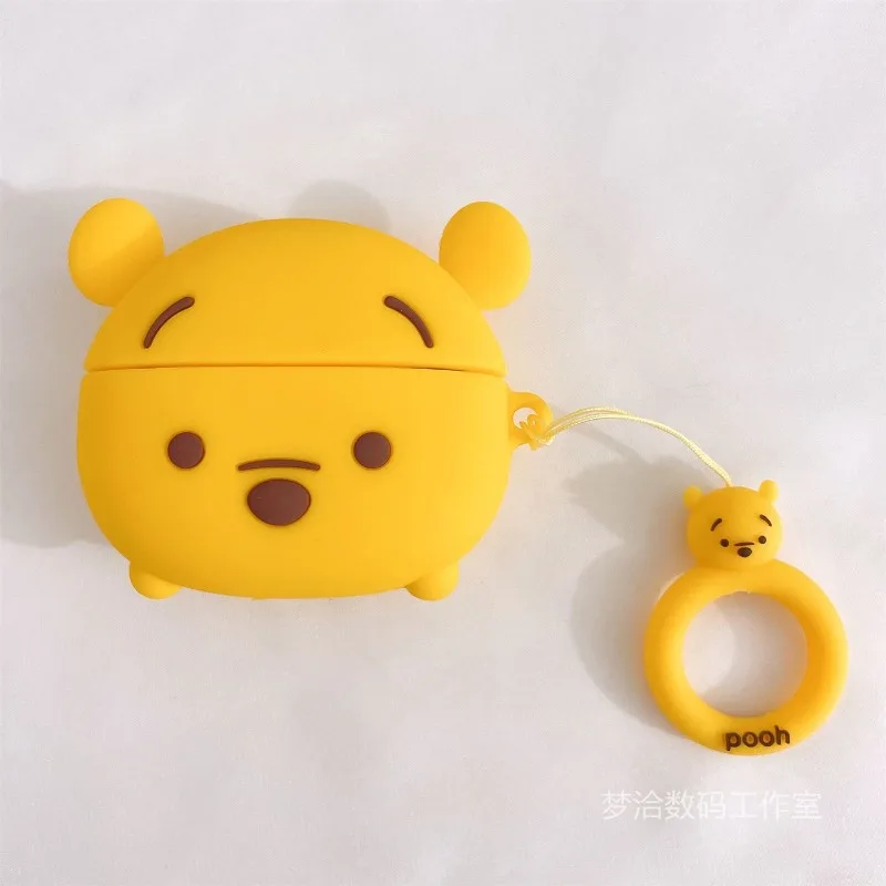 디즈니 러브 체인 귀여운 곰돌이 푸우 Apple AirPods 3세대 Pro 보호 케이스에 적합1/2 블루투스 이어폰 커버