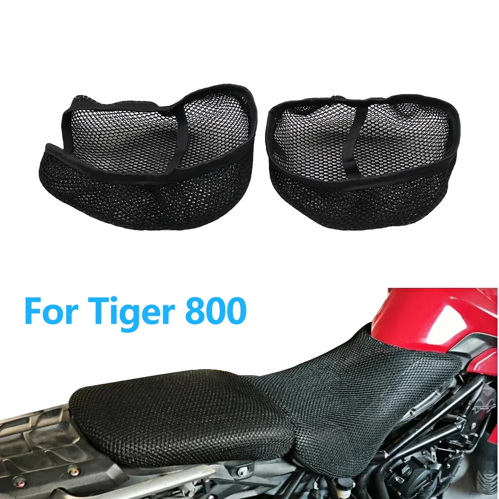 For Tiger 800 Tiger800 Motorcycle Accessories 3D Mesh Fabric Cushion Breathable Waterproof Protection Seat Cover