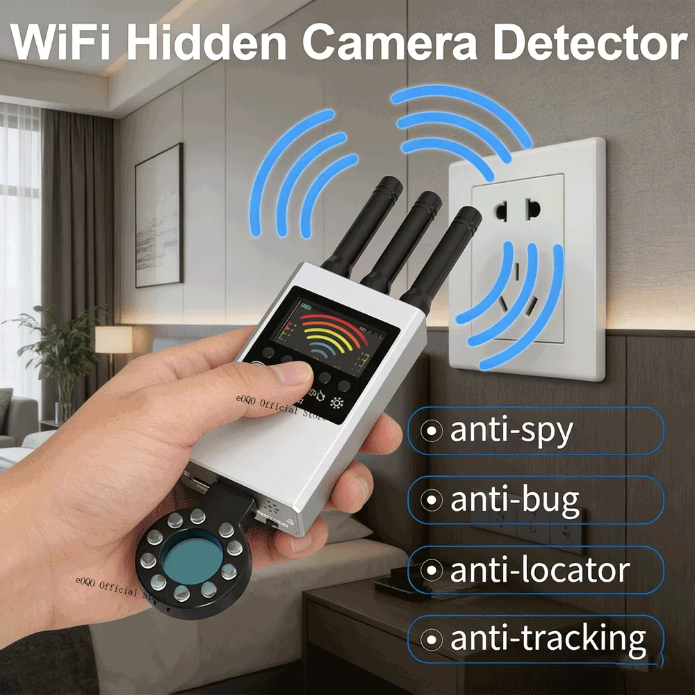 DR6800 Laser Infrared Detector Signal RF Signal GPS Tracker Mini Bug Finder Anti Spy Detect Wiretapping Wireless Cam Bug Gadget