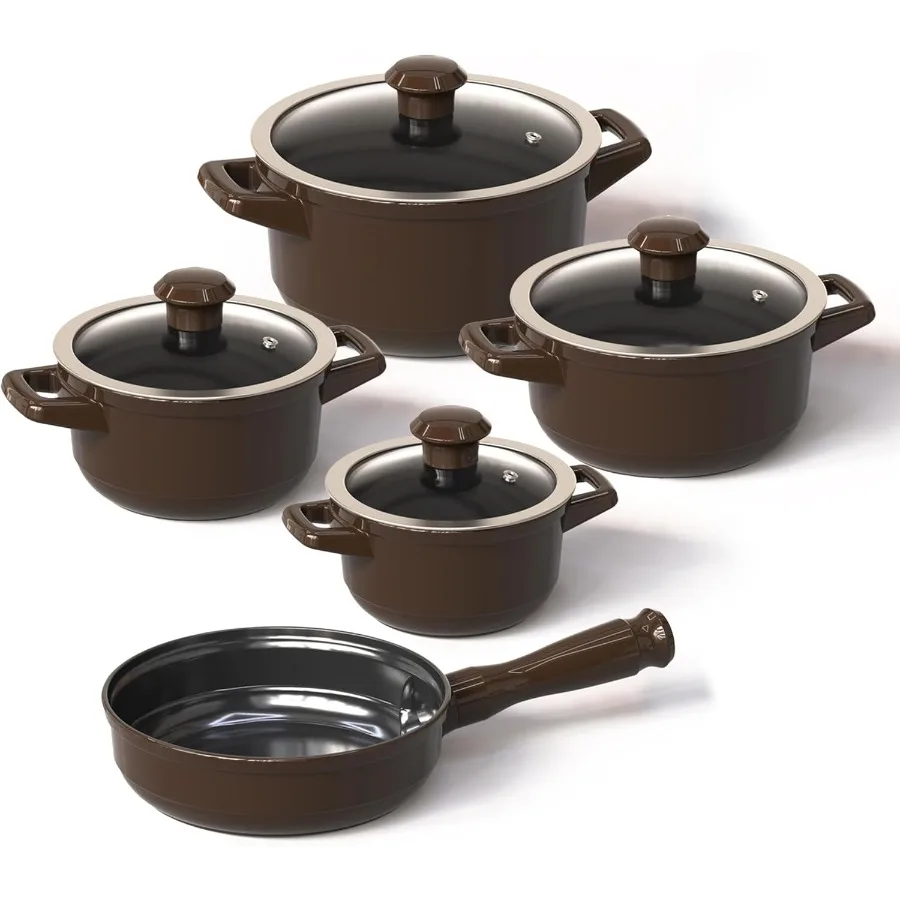 

Настоящий керамический не царапающийся нетоксичный набор посуды, безопасный для духовки до 1200F, плита, агрессивная, можно мыть в посудомоечной машине, долговечный и Lig