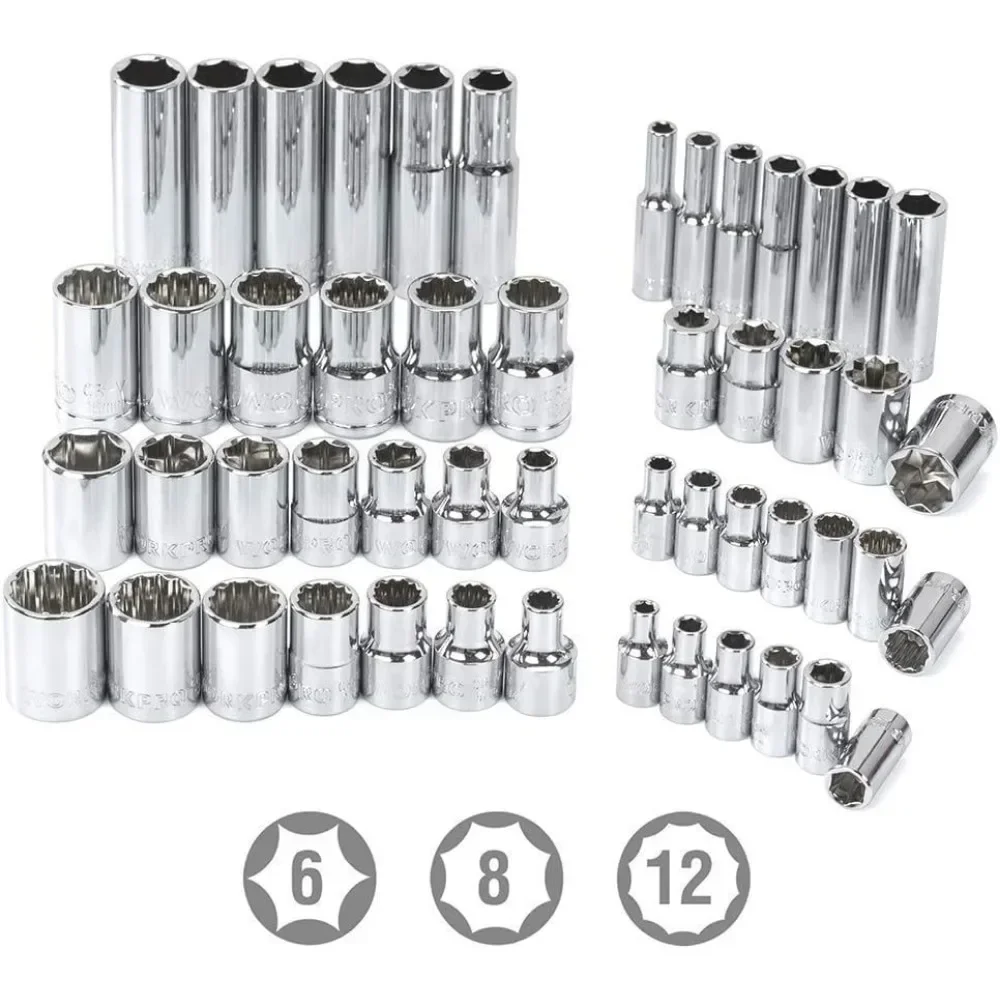 Tool Kit with Heavy Duty Case Box 450-Piece Mechanics Tool Set, Universal Professional