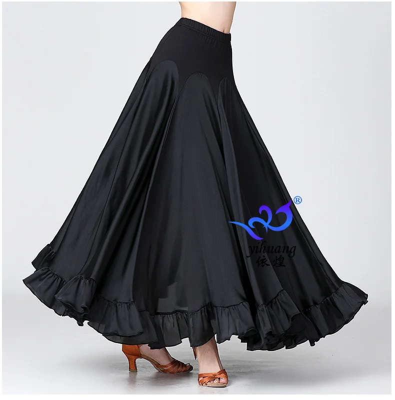 Ballroom Dance Skirts For Women Modern Dance Waltz Skirt With Half Length And Big Swing Skirts For Female