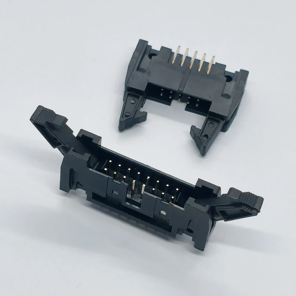 20Pcs DC2 10/12/14/16/20/26/30/34/40/50/64 Pin 2.54mm Pitch Male Socker Straight Angle IDC Box Headers Connector For FC Cable