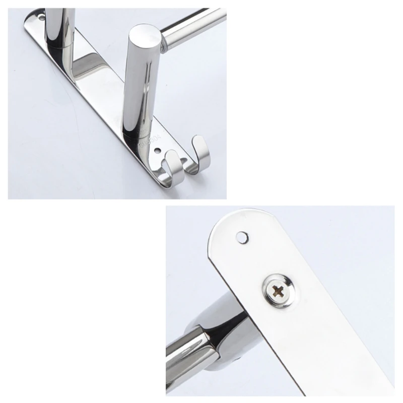 Stretchable Stainless Steel Towel Bar 3-Tier Flexable Wall Mount Bathroom Rack