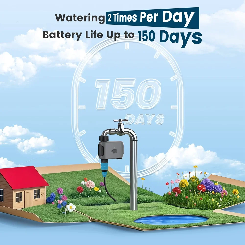 【Shopper’S-Favorite!】For Garden Drip Irrigation System Smart Water Timer Wifi Hose Timer Sprinler Controller No Hub Needed