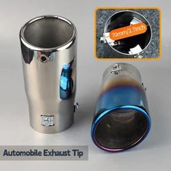 Universal Car Rear Round Exhaust Pipe Tail Muffler Tip Chrome Stainless Steel Automobile Muffler Tip Replacement For Auto Acce