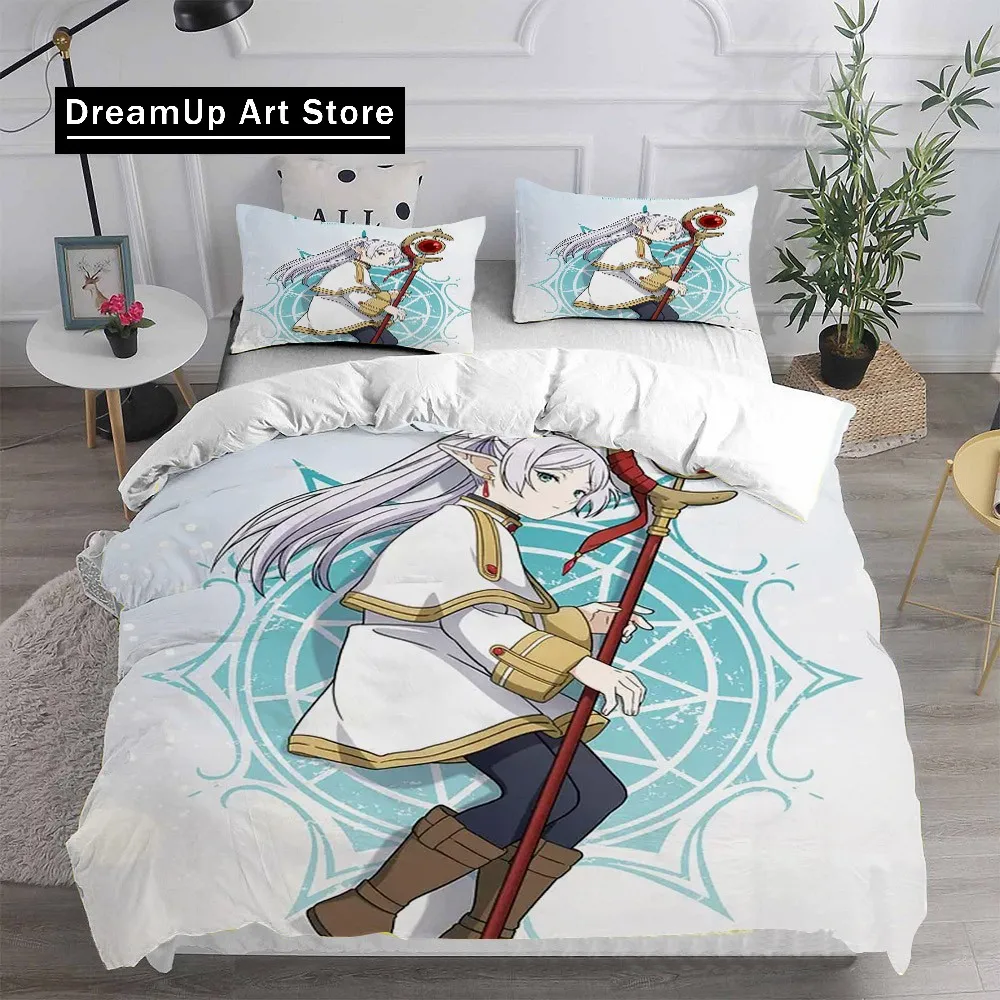 Frieren At The Funeral Duvet Cover Pillowcase Bedding Set Adult Boy Girl Bedroom Decoration Children Gift Single Double Large