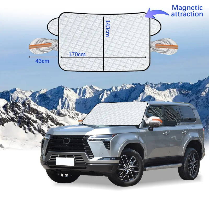 

Чехол на лобовое стекло автомобиля, магнитный зимний чехол на лобовое стекло, защита от снега и мороза, автомобильный чехол на лобовое стекло для LEXUS GX