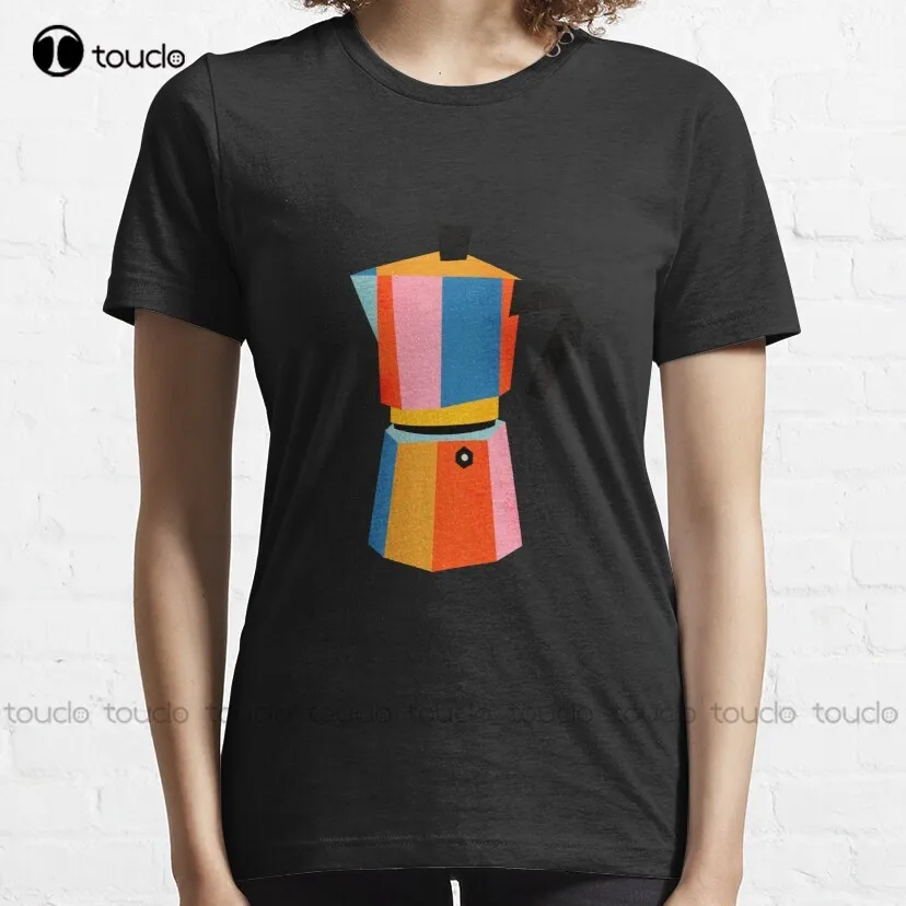 Multicolor Moka Pot Moka Coffee Classic T-Shirt Anime Shirt Custom Aldult Teen Unisex Digital Printing Tee Shirt Xs-5Xl