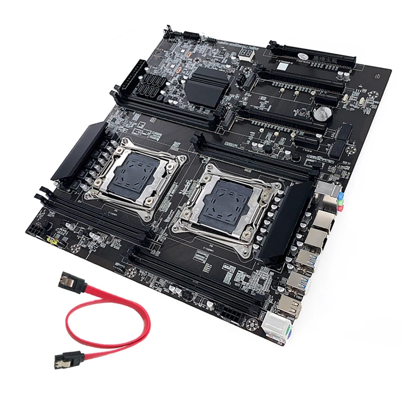 

X99 Dual-Socket Mining Motherboard LGA2011-3 Dual CPU DDR4 Memory Slots 8X SATA2.0 NVME M.2 Desktop Server Motherboard