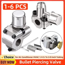 Line Tap Faucet Valve Kit with Spanner A/C BPV-31 Piercing Valve Zinc Alloy Refrigerator Piercing Puncture Valve for HVAC BPV31