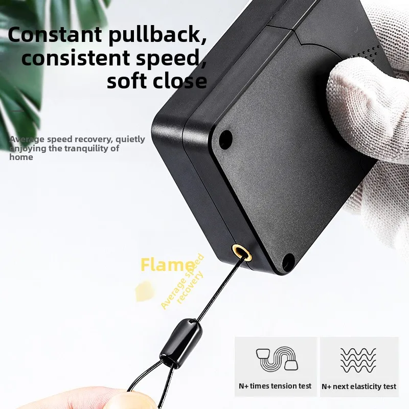 

Simple Household Non-punching Silent Door Closer - Large Tension Sliding Door Small Pull Rope Spring Automatic Closer