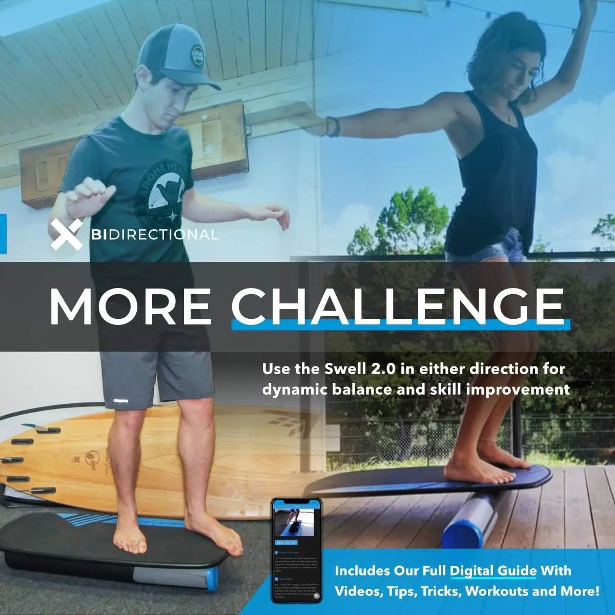 Swell 2.0 - Surf & Paddle Balance Board Trainer