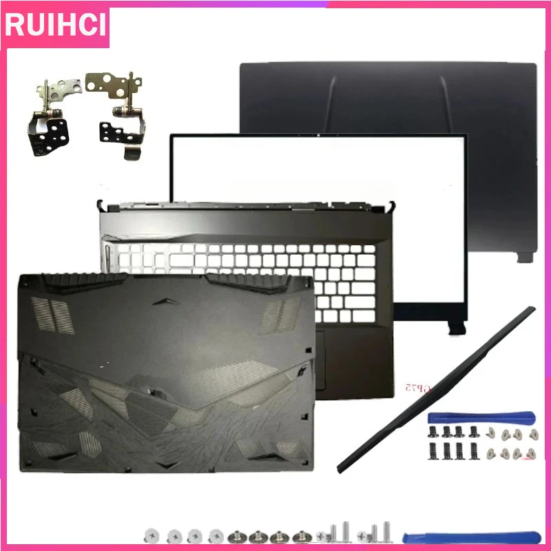 

For GP75 9SC GP75-9SD GP75-9SE GP75-9SF NEW LCD Back Cover Front Bezel Palmrest HingeCover Laptop Parts Replace Black 17inch