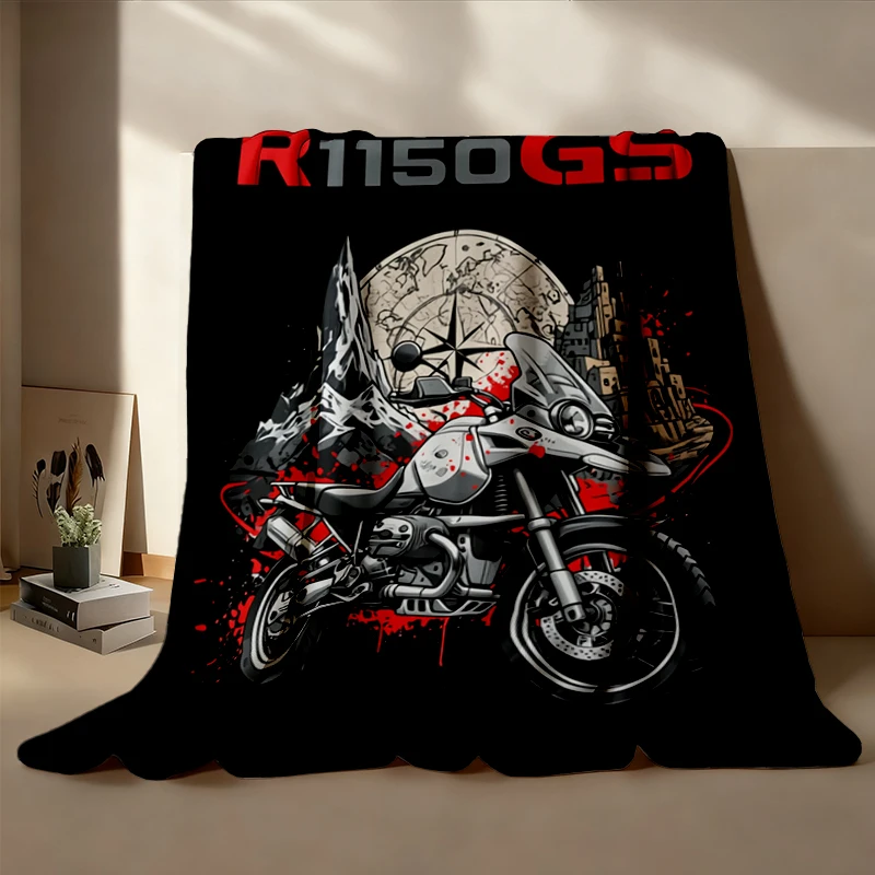 R 1150 Flannel Blanket The Rugged Style Icon Motorcycle Flannel Throw For Biker Fans Adventure Rider Warm Blanket Classi