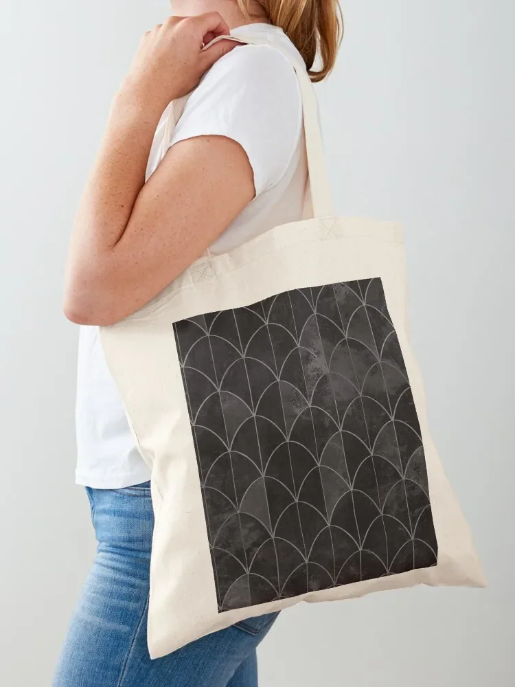 Mermaid scales. Black and white watercolor. Tote Bag Portable shopping bag shoping bag