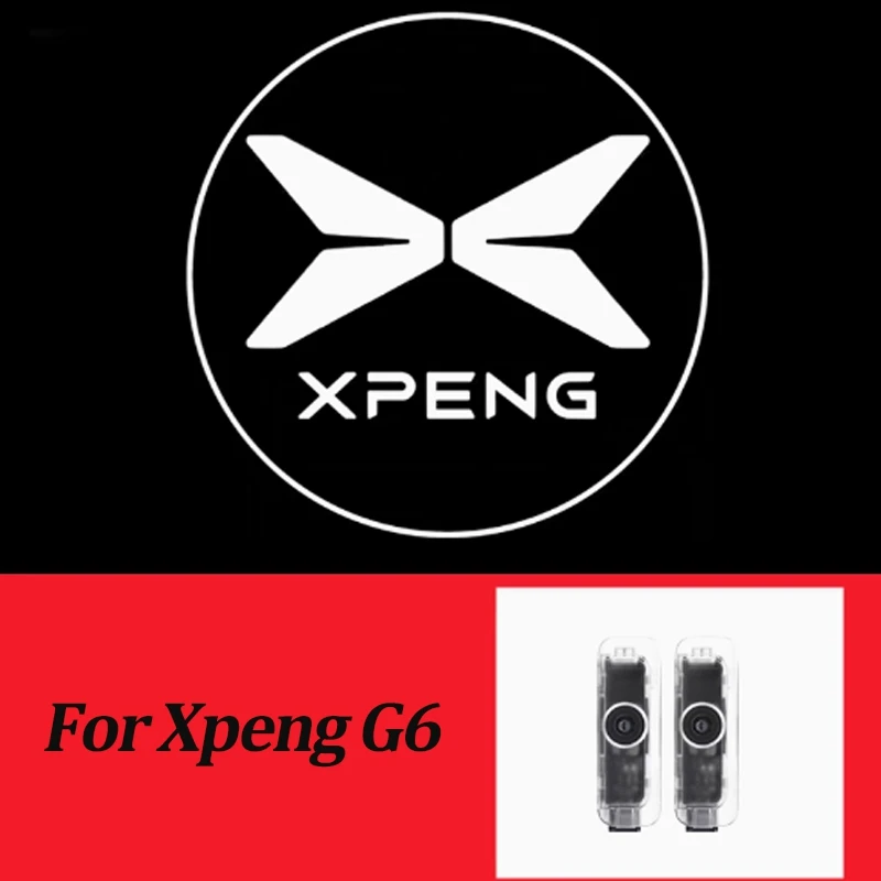 

For Xpeng Xiaopeng G6 G9 2023 2024 2025 2 Pcs LED Car Door Emblem Light Welcome Lamp Wireless Projector Automotive Accessories