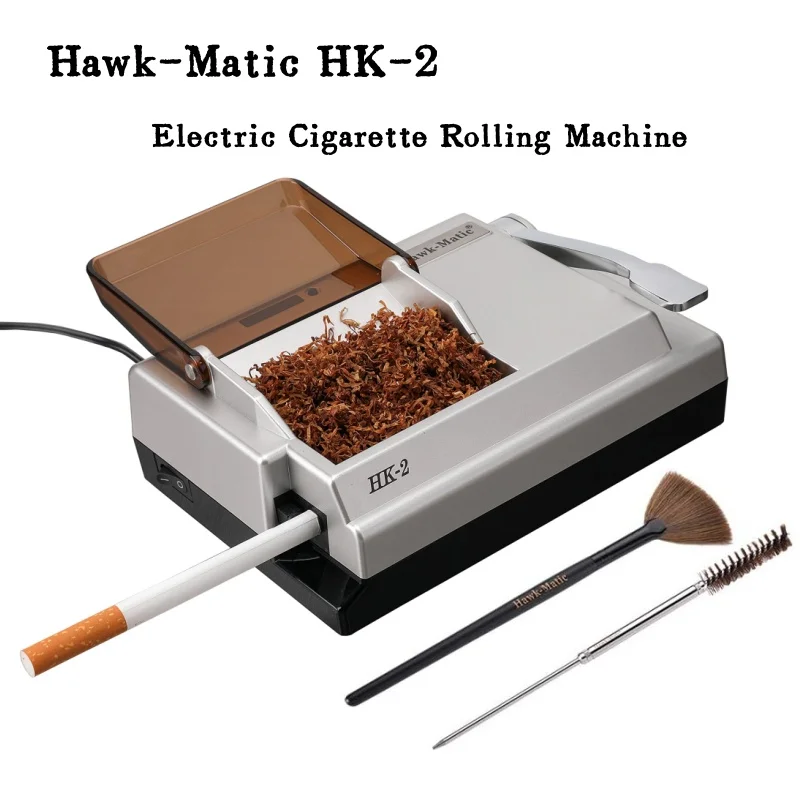 

HK-2 Automatic Cigarette Roller Filling Tobacco Rolling Machine 5.5/6.5/8mm Tube Grass Cigarette Maker Count Smoking Accessories