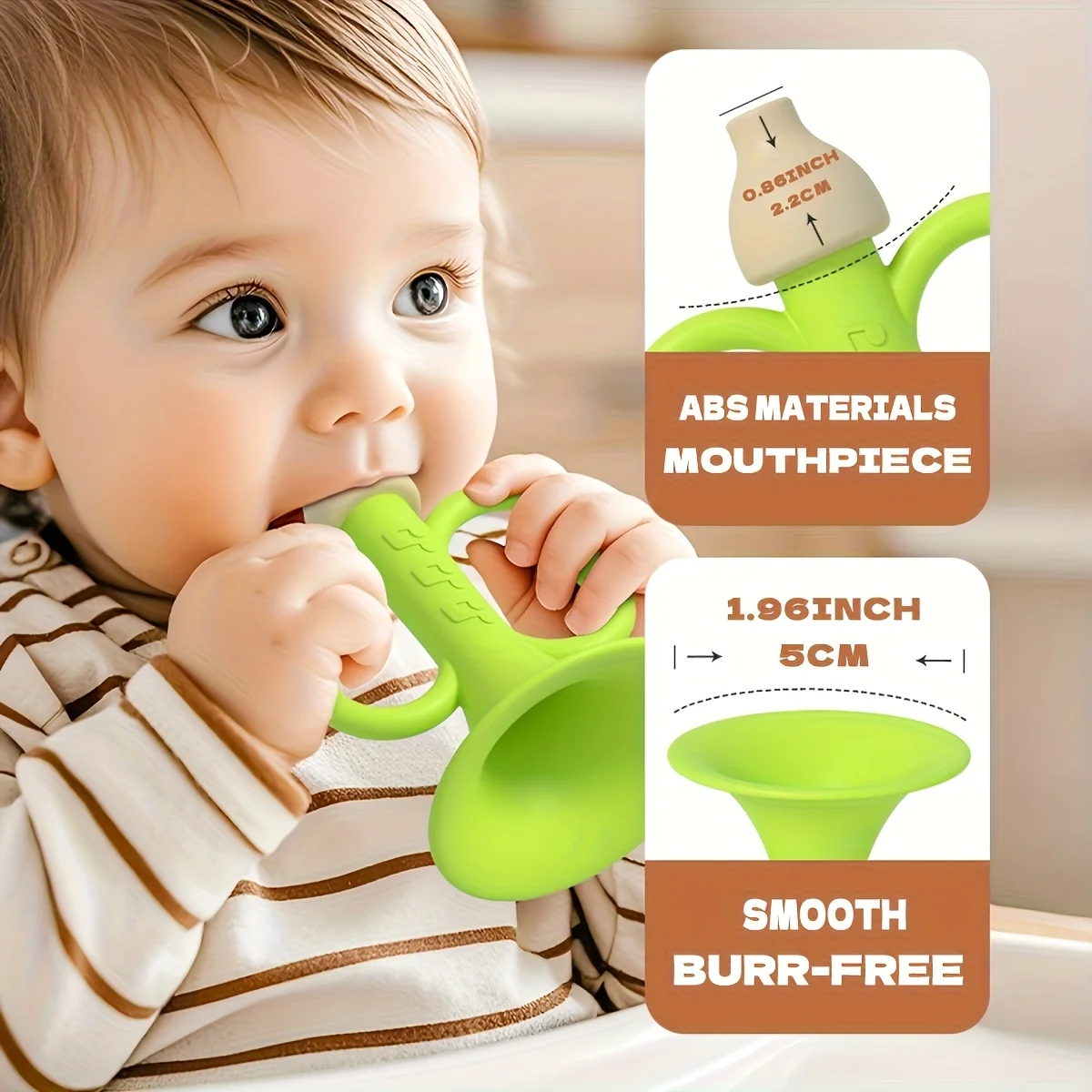 Corne de dentition pour bébé, jouet sensoriel pour dents de bébé, jouet de dentition doux, apaisant les gencives de votre bébé à travers plusieurs points sensoriels