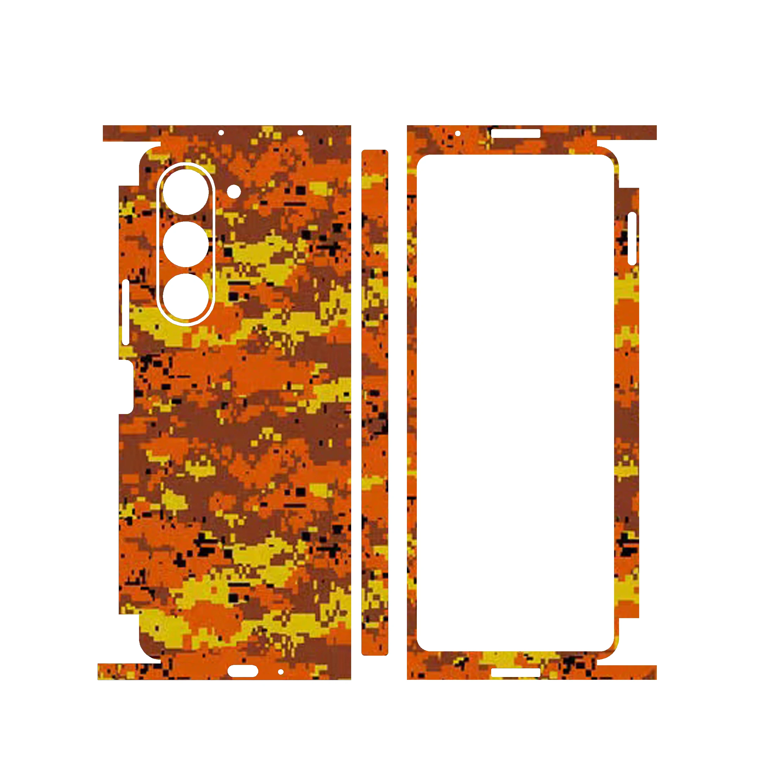 Camouflage Anti-Scratch Stickers For Samsung Galaxy Z Fold6 5 4 3 2 Fold5 Fold4 Protective Decal Skin Cover Back Film