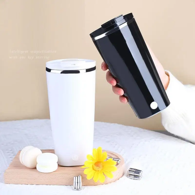 Automatic Self Stirring Magnetic Mug Stainless Steel Coffee Mixing Cup Blender USB Charging Smart Mixer Cup With Leakproof Lid