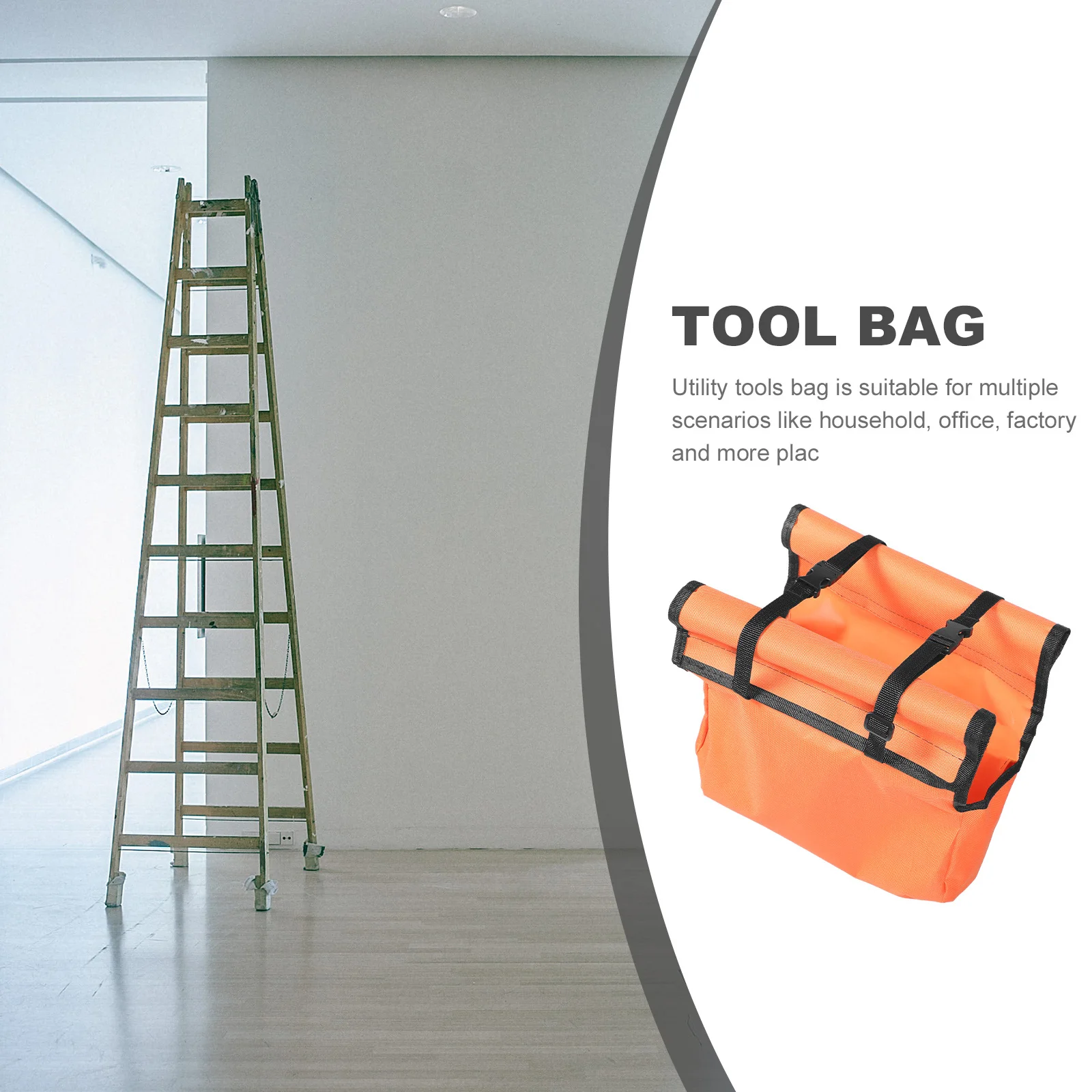 

Folding Ladder Tool Bag Oxford Cloth Organizer for Storage Tools Portable Utility Pouch with Strong Durability