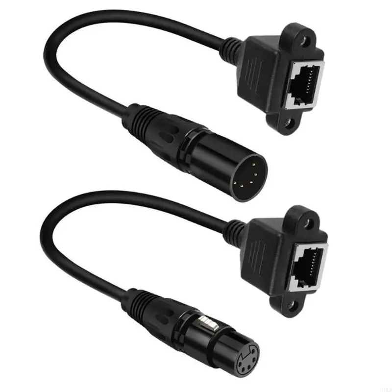 

31KB XLR5 to RJ45 Sound Connection Cable with Ears for Easy Installation and Secure Connection