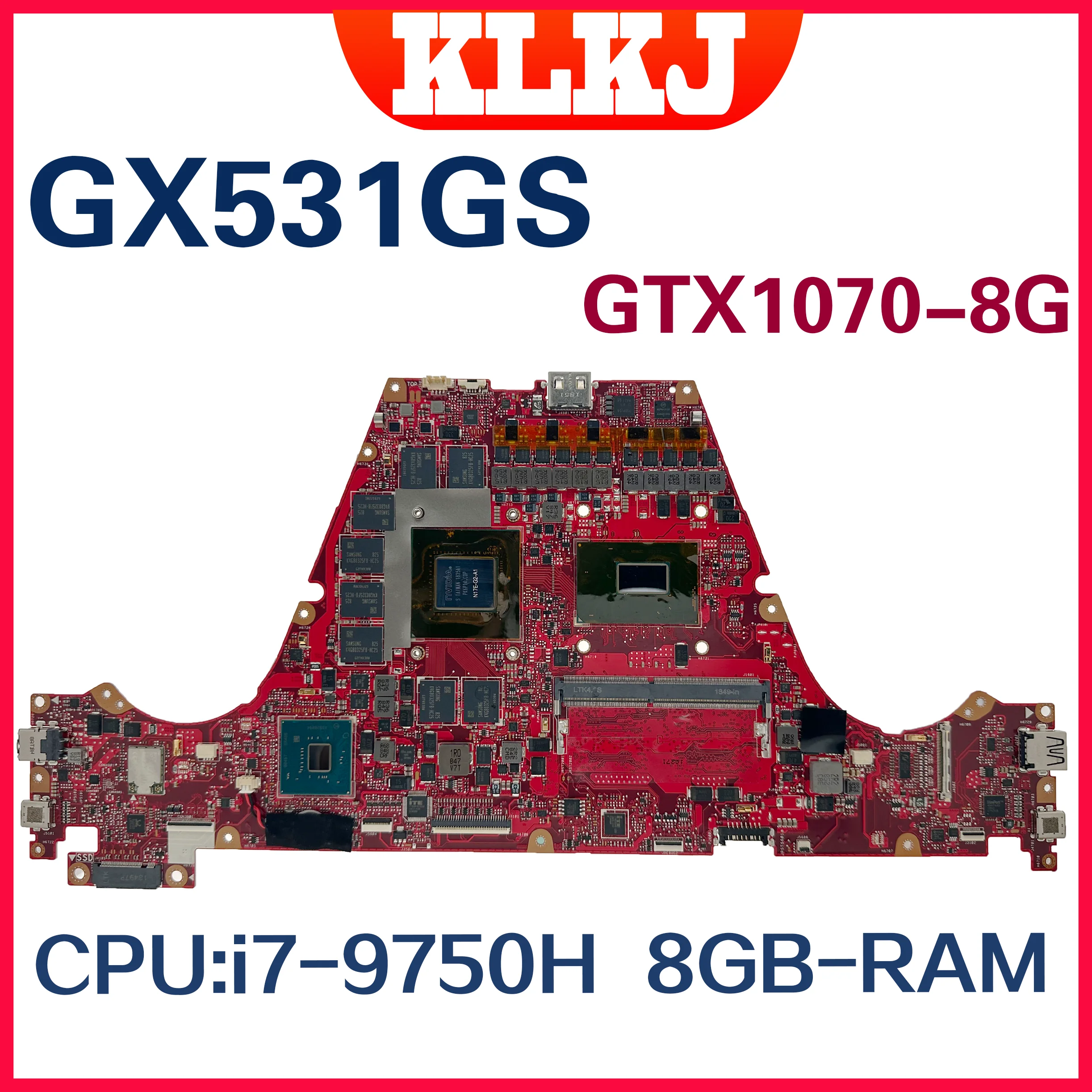 GX531GS płyta główna ASUS GX531GM GX531GXR GX531GWR GX531GX laptopa płyty głównej I7-9750H 8750H GTX1060 GTX1070 RTX2070 RTX2080