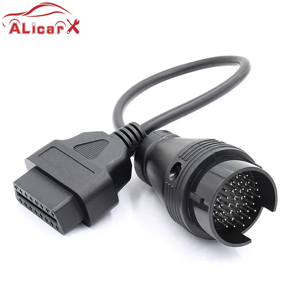 2024 For Mercedes 38Pin to 16Pin Female Connector OBD OBD2 OBDII Diagnosis Connector Extension Cable Adapter for Ben.z