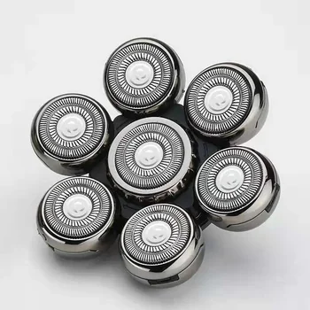 Têtes de rasage de rechange pour hommes, 7 lames, flottantes, lavables, électriques 7D, Kit de tondeuses, lames de coupe