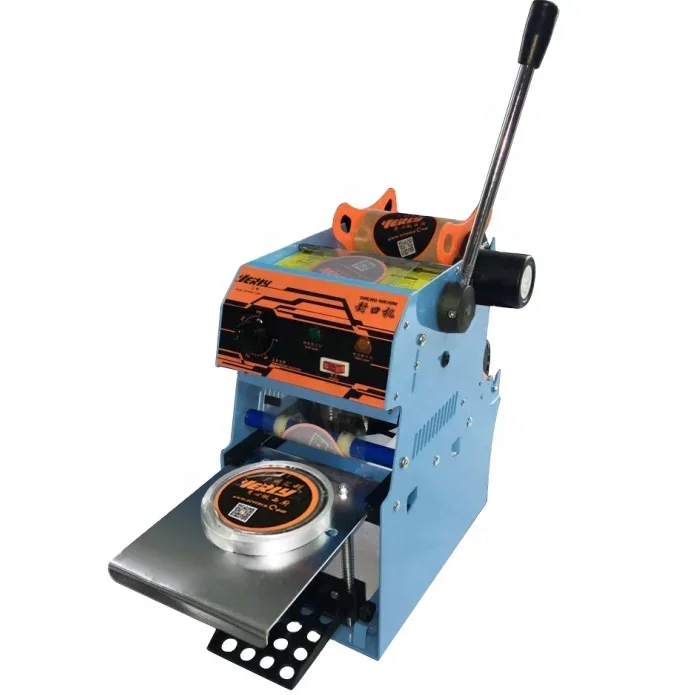 

Hot sale Semi automatic Cup Sealing Machine with three cup 180mm cup height WY-862
