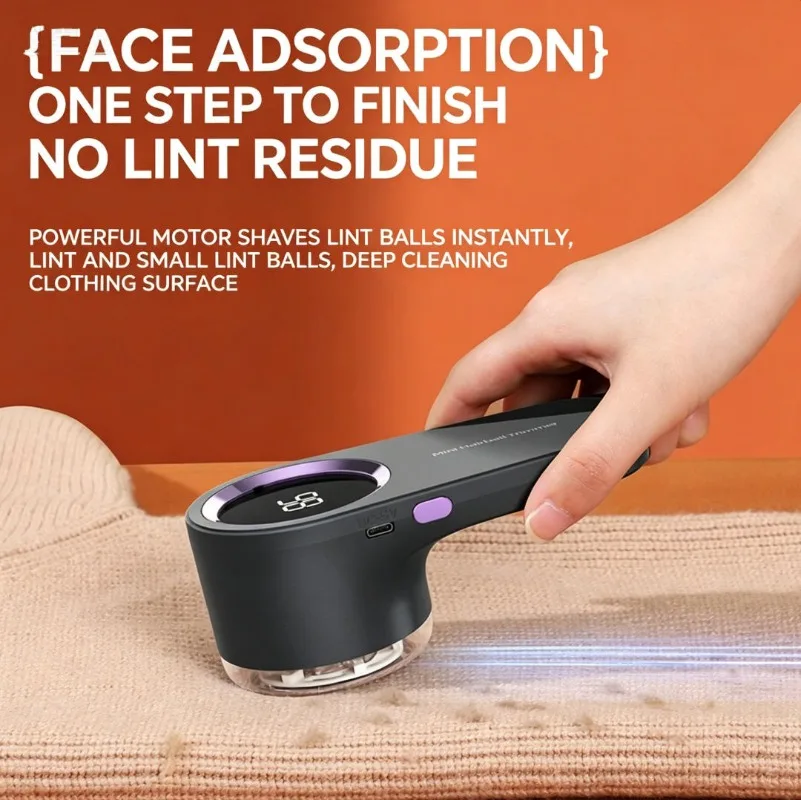 

Digital Display Portable Rechargeable Lint Remover Household Clothes Shaver Fabric Defuzzer