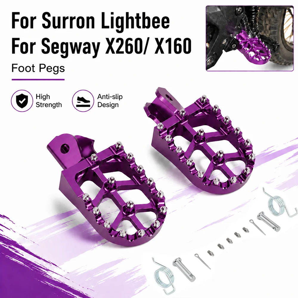 Motorcycles Footpeg For Surron Lightbee Electric Dirt Bike Aluminum JFG Parts For Segway X260 X160 Off-Road Durable Pedal Sets