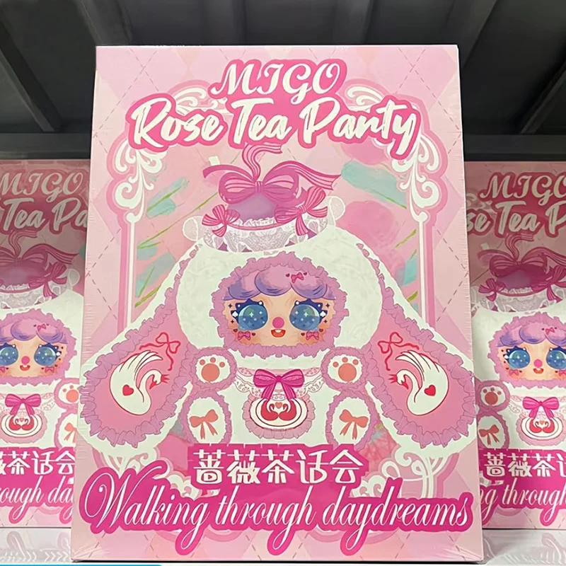 

100% Migo Rose Tea Party 600% негабаритная виниловая плюшевая слепая коробка, модный игровой декоративный орнамент, Коллекционная фигурка 35 см, подарок