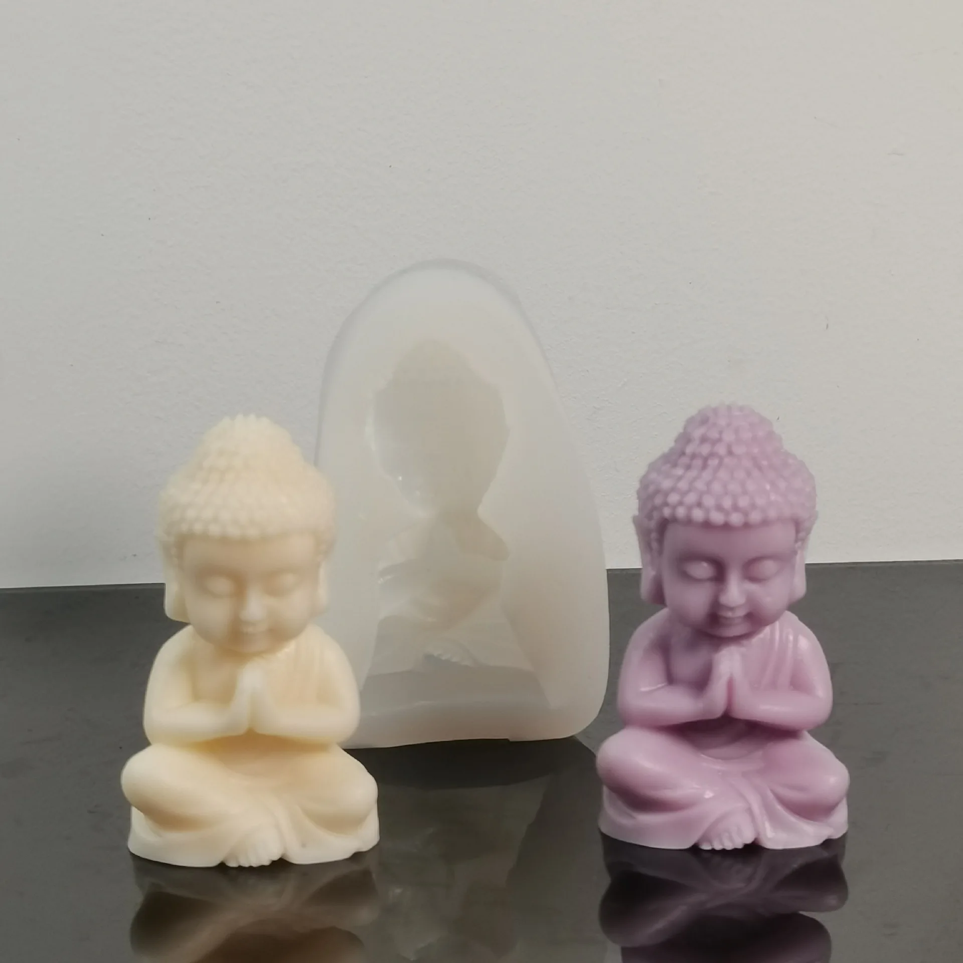 3d Maitreya forma świeca silikonowa Diy kościół budda z tynku żywica epoksydowa aromat mydło czekoladowe foremki do pieczenia dekoracji domu