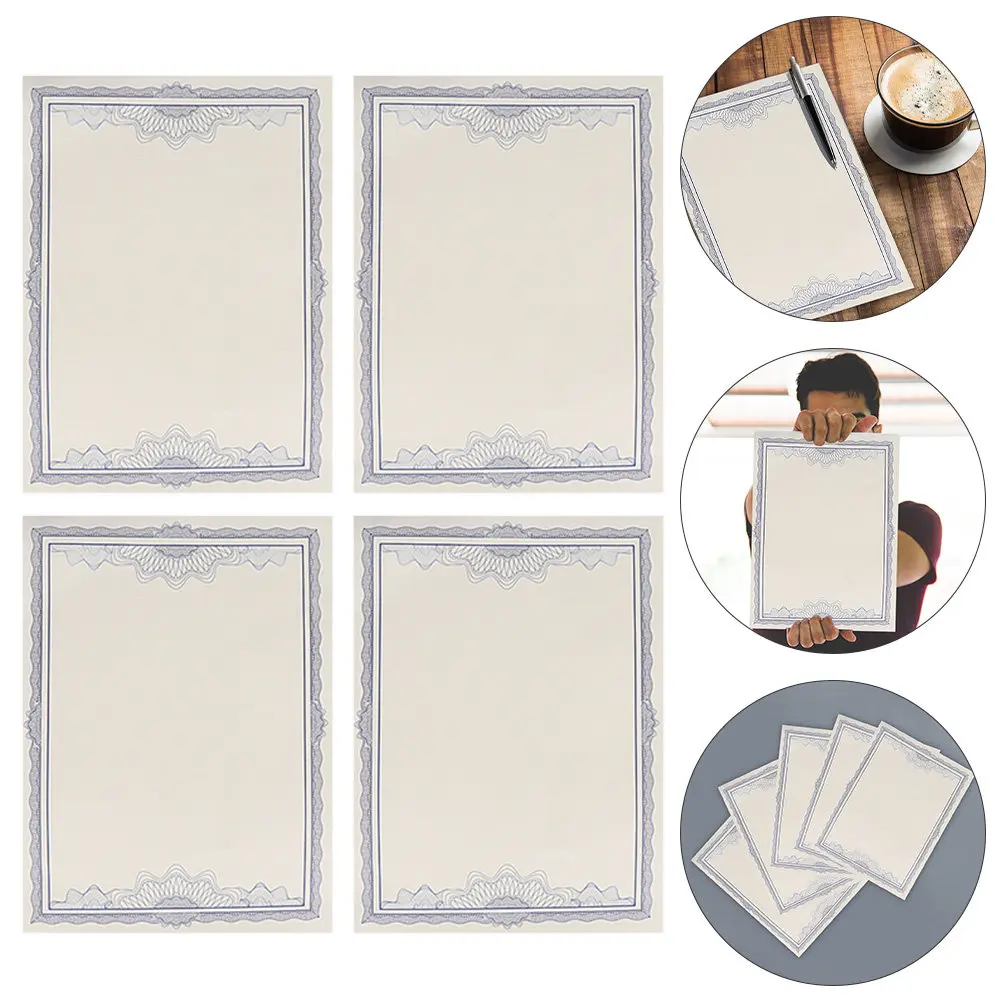 

10Pcs High-Grade A4 Certificate Paper Blank Graduation Award Certificate Inner Cardstock Classroom End of Year Academic Camp