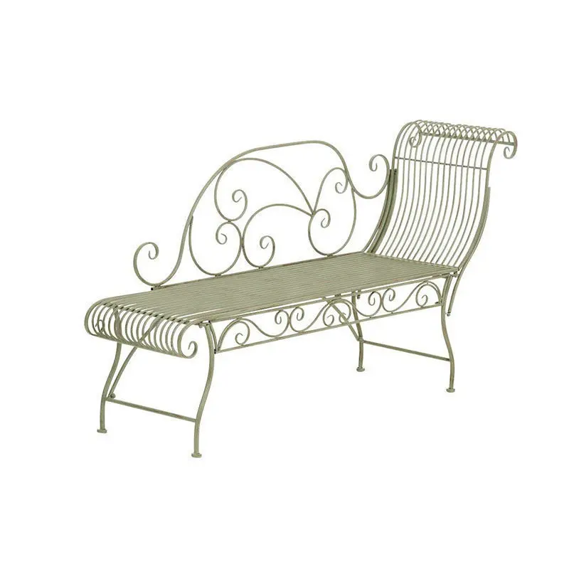 

Wrought iron sofa outdoor double chair retro garden assembly bench courtyard American European park chair bench