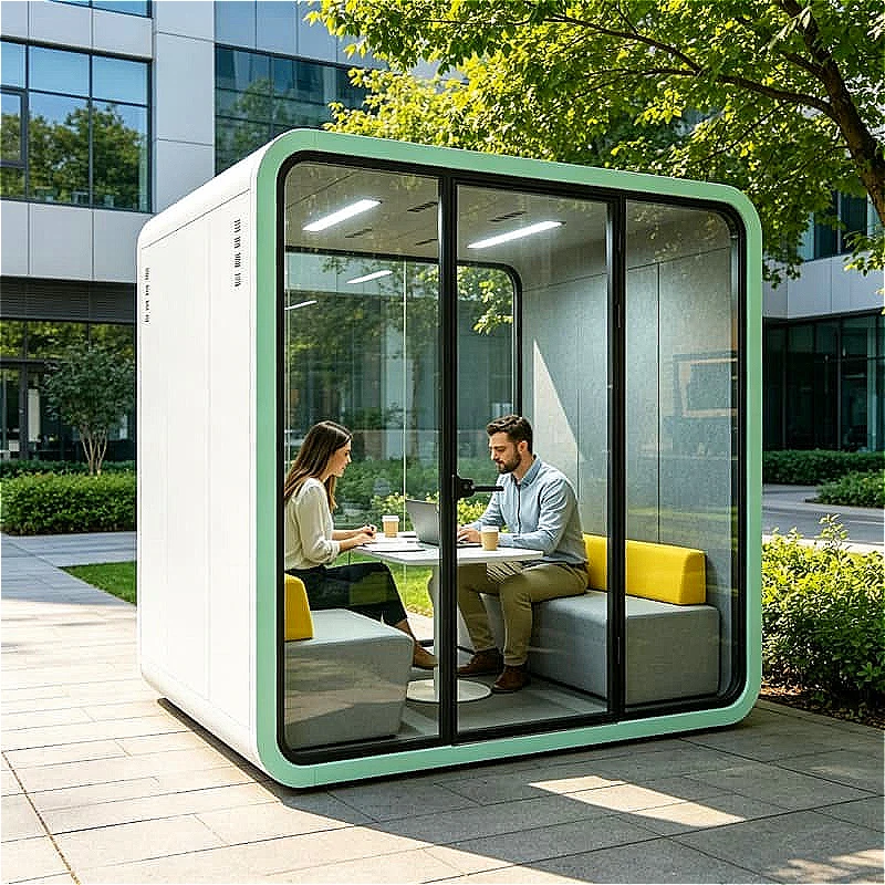 Work Pod Soundproof Phone Booth Acoustic Office Cabin For Quiet Concentration Video Conference Call Center Customized