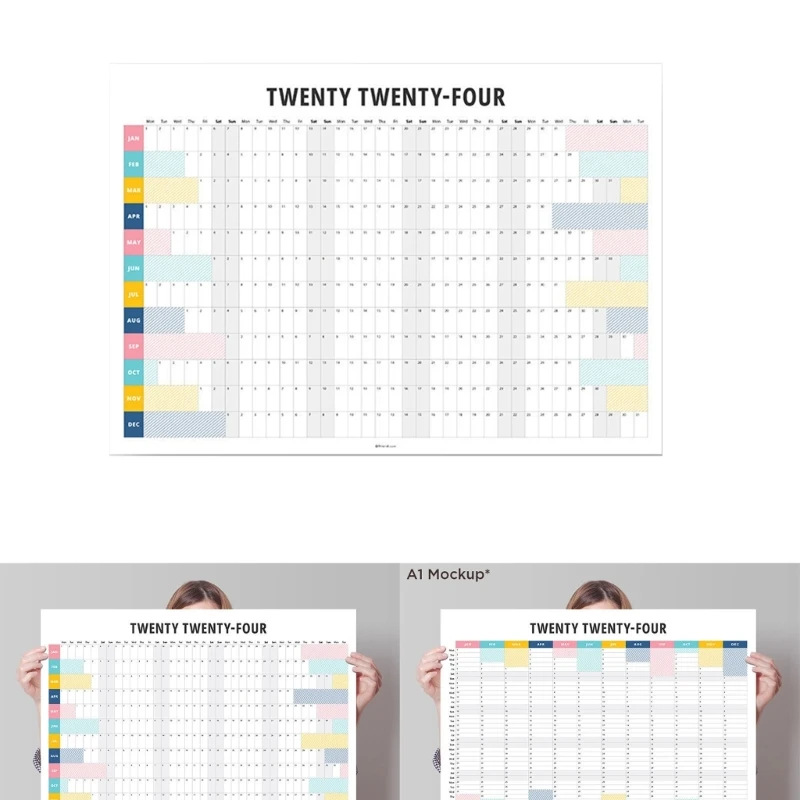 2024 Yearly Wall Planner 2024 Wall Calendar Planner 2024 Wall Planner from 1. 2024- 12. 2024, 50x30cm Wall Calendar QXNF