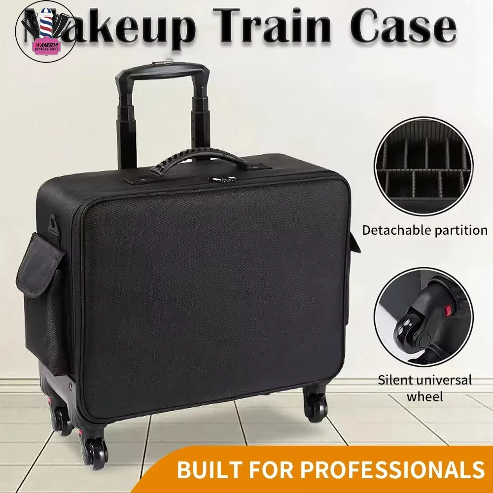 

Professional Nail Art Storage Box Makeup Case Large Capacity Cosmetic Organizer Trolley Case Styling Tools Accessories Supplies