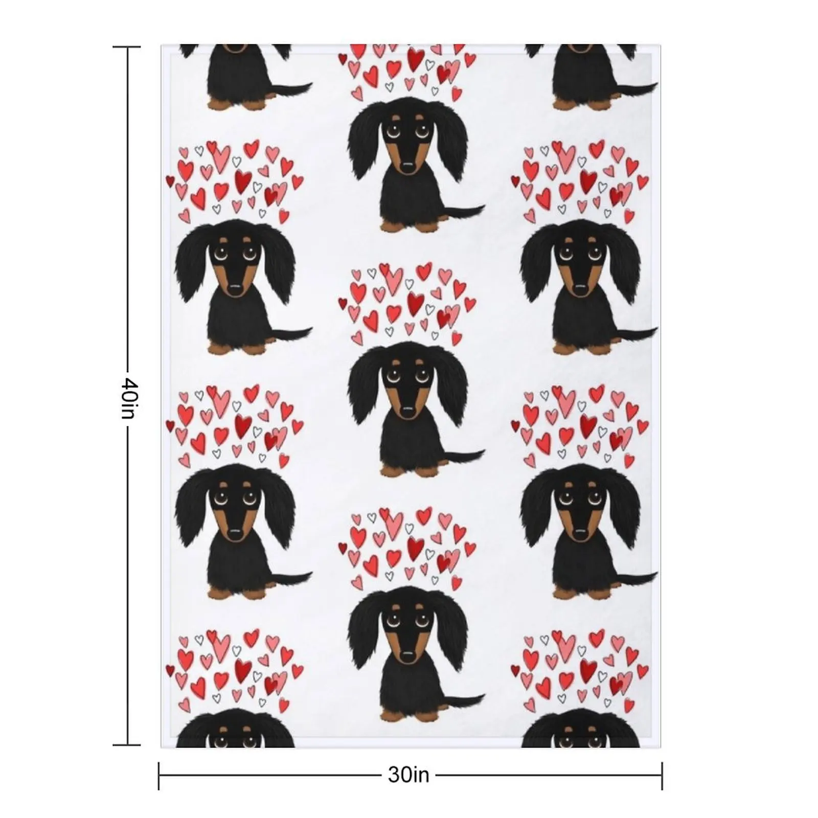 بطانية ألماني طويلة الشعر باللونين الأسود والأسمر مع بطانية رمي قطبية كبيرة تغطي السرير بطانيات عتيقة #2