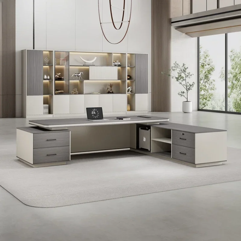 라이트 럭셔리 유니크 오피스 데스크 럭셔리 스터디 파일링 서랍 저렴한 오피스 데스크 미니멀리스트 리셉션 우든 뷰로 홈 가구