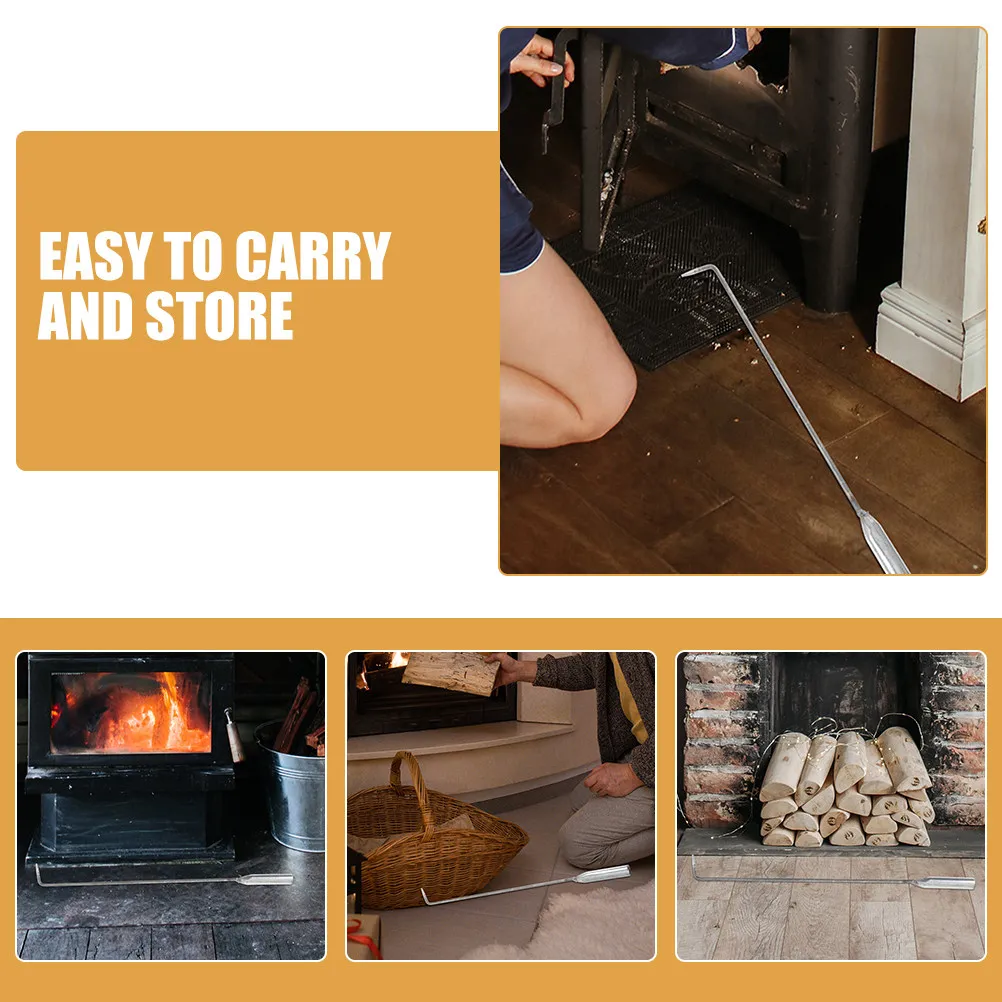 4Pcs Multifunctional Fire Tools Set High Temperature Resistant Portable Fireplace Poker Coal Hook for Fire Pit Campfire Wood
