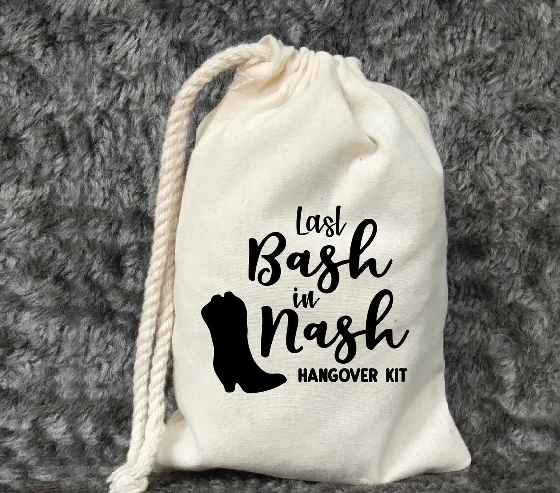 

20 Pcs Nash Bash-Last Bash in Nash Hangover Kit-Nashville Bachelorette Hangover Kit Bag-Survival kit-Bachelorette Party Bag-Surv