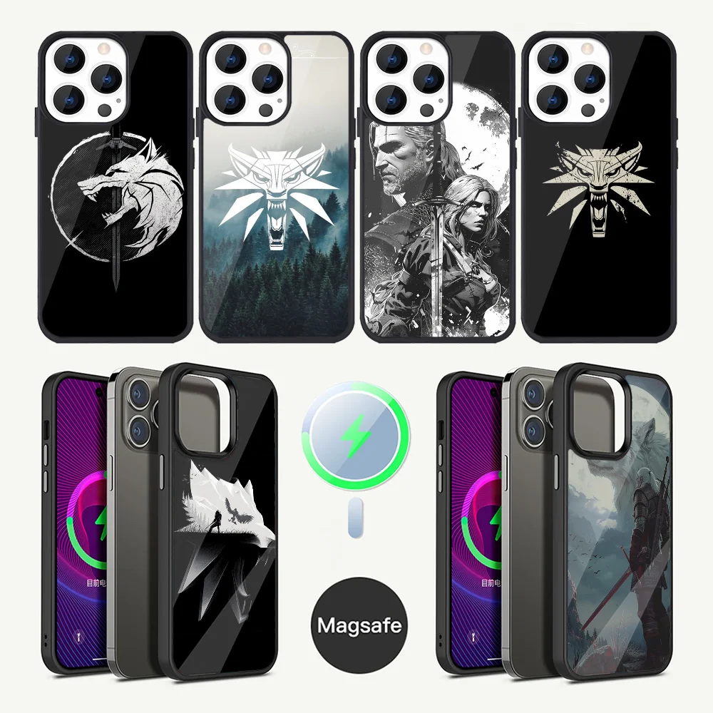 The W-Witcher Wiedzmin Phone Case For iPhone 16,15,14,13,12,11,Plus,Pro,Max Mini Magsafe Magnetic Wireless Charging