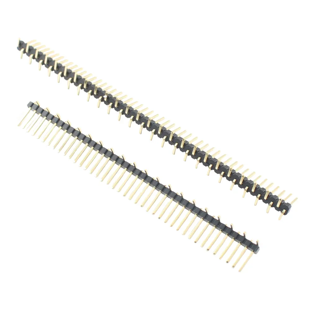 50PCS 1.27mm Pitch Gold Plated Male 40P 50P 1*40 1*50 Pin Header Strip Single Row SMT SMD Breakaway PCB Board Socket Connector